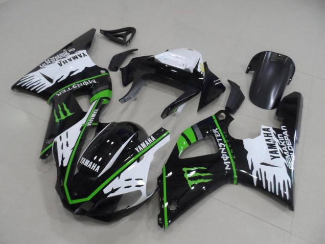 00-01 Black White Green Monster YZF R1 Motorcycle Fairing