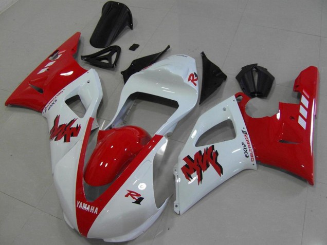 00-01 Red White Race YZF R1 Motorcycle Fairings