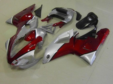 00-01 Red and Silver YZF R1 Motorcycle Fairings