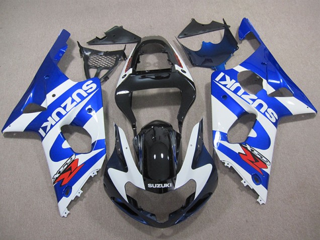 00-02 Blue White Decal GSXR 1000 Motorcycle Fairings