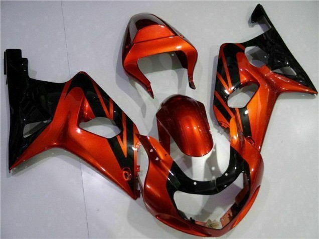 00-02 Orange Black GSXR 1000 Motorcycle Fairings