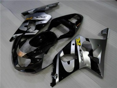 00-02 Silver Black GSXR 1000 Motorcycle Fairings