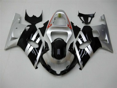 01-03 Black Silver GSXR 600/750 Motorcycle Fairings