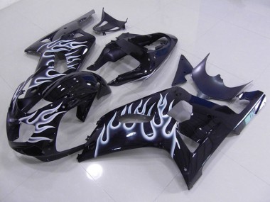 01-03 Blue White Flame GSXR 750 Motorcycle Fairings