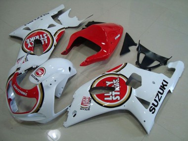 01-03 Red White Lucky Strike GSXR 750 Motorcycle Fairings