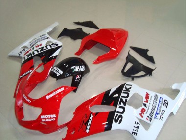 01-03 Red White Motul GSXR 750 Motorcycle Fairings