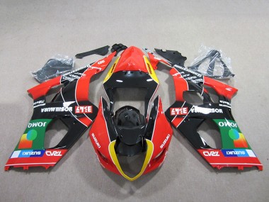 03-04 Red Green Black GSXR 1000 Motorcycle Fairings