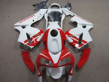 03-04 White Red CBR600RR Motorcycle Fairings