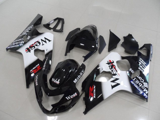 04-05 Black West GSXR 750 Motorcycle Fairings