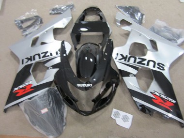 04-05 Black White GSXR 750 Motorcycle Fairings