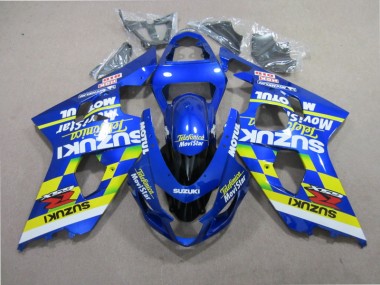 04-05 Blue Telefumia Movistar GSXR 600 Motorcycle Fairings