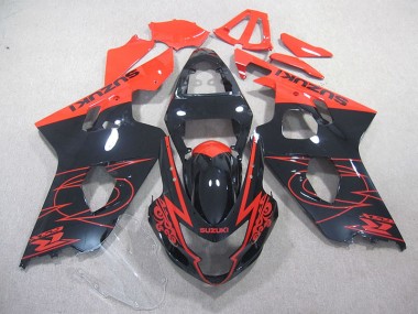 04-05 Red Black GSXR 750 Motorcycle Fairings