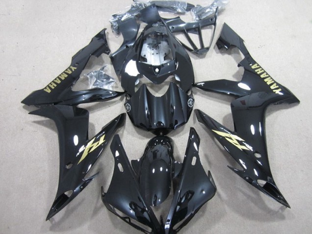 04-06 Black White Gold Decal YZF R1 Motorcycle Fairings