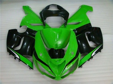 05-06 Green White Black ZX6R Motorcycle Fairings