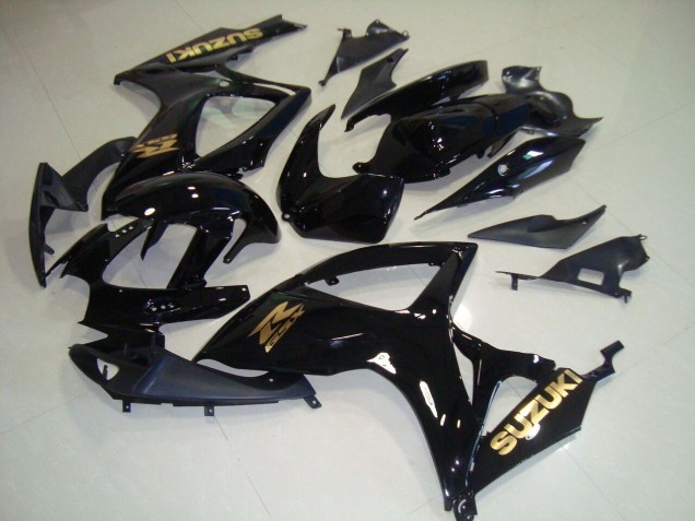 06-07 Black Gold Decal GSXR 750 Motorcycle Fairings