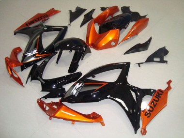 06-07 Black Orange GSXR 750 Motorcycle Fairing