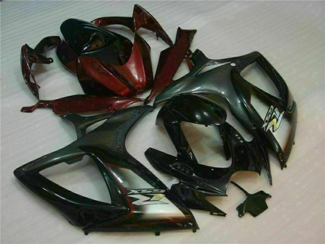 06-07 Black Red GSXR 600/750 Motorcycle Fairings