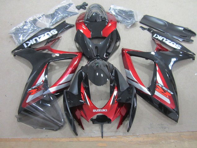 06-07 Black Red GSXR 750 Motorcycle Fairing