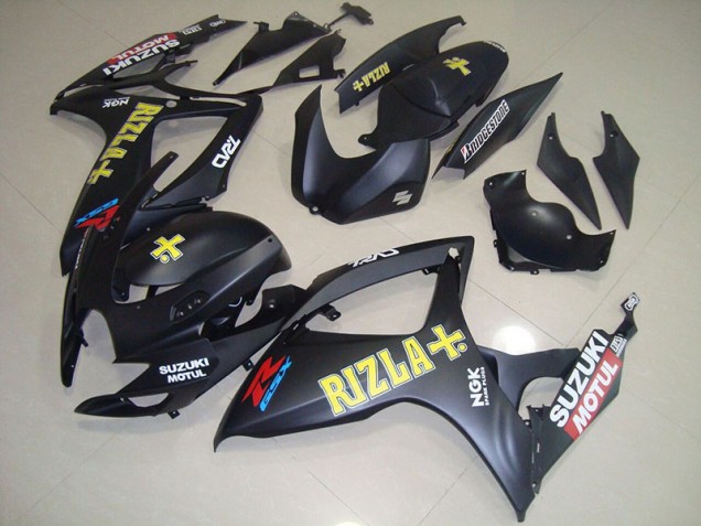 06-07 Black Yellow Rizla GSXR 750 Motorcycle Fairings