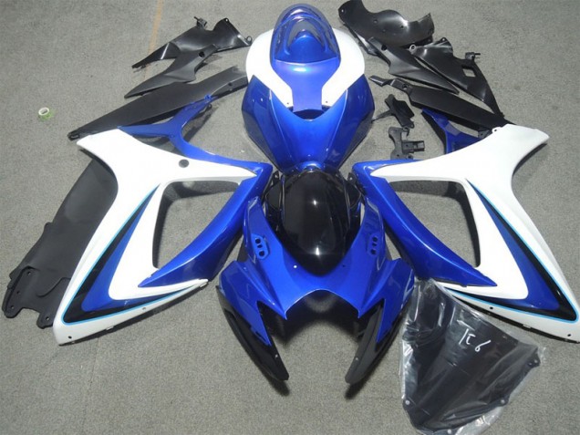 06-07 Blue White Black GSXR 600 Motorcycle Fairings