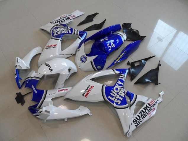 06-07 Blue White Lucky Strike Motul 34 GSXR 750 Motorcycle Fairings