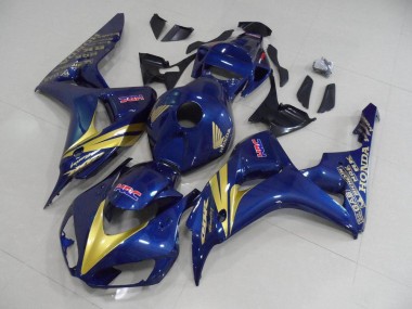 06-07 Dark Blue with Gold Stripe CBR1000RR Motorcycle Fairings