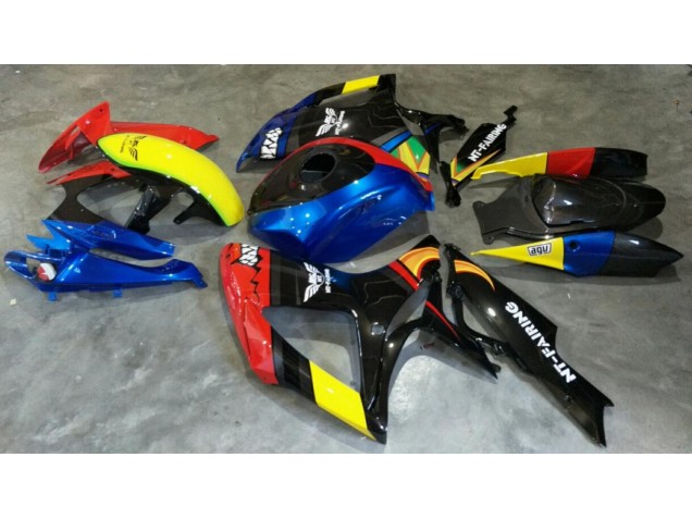 06-07 Red Blue GSXR 600/750 Motorcycle Fairings