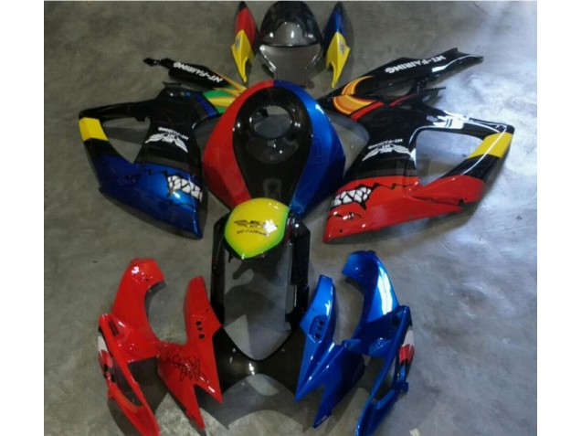 06-07 Red Blue GSXR 600/750 Motorcycle Fairings