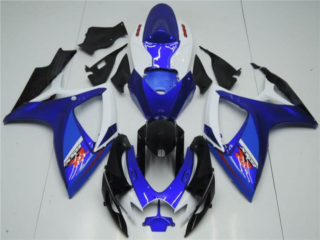 06-07 White Blue GSXR 600/750 Motorcycle Fairings