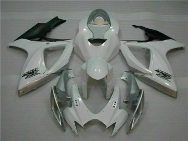 06-07 White Silver GSXR 600/750 Motorcycle Fairings