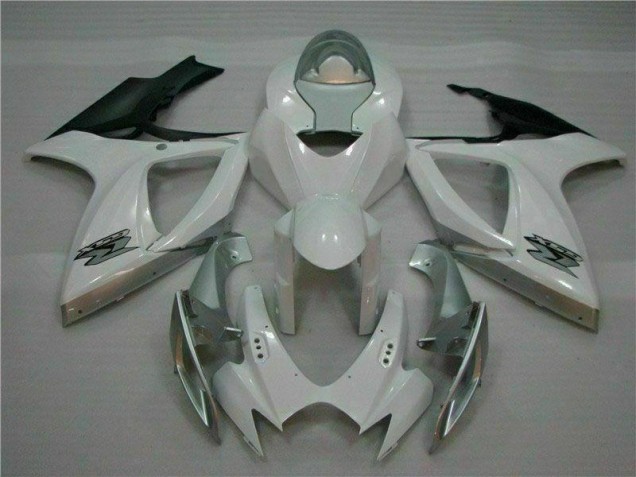 06-07 White Silver GSXR 600/750 Motorcycle Fairings