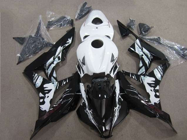 07-08 Black White CBR600RR Motorcycle Fairings