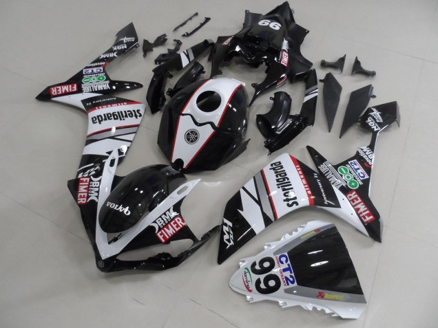 07-08 Black White Stickers Packs YZF R1 Motorcycle Fairings