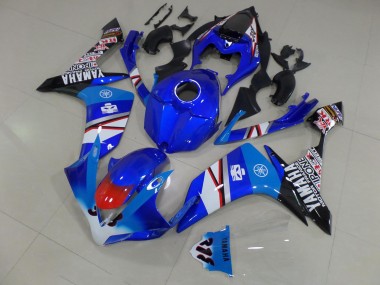 07-08 Blue White Black Stickers YZF R1 Motorcycle Fairings