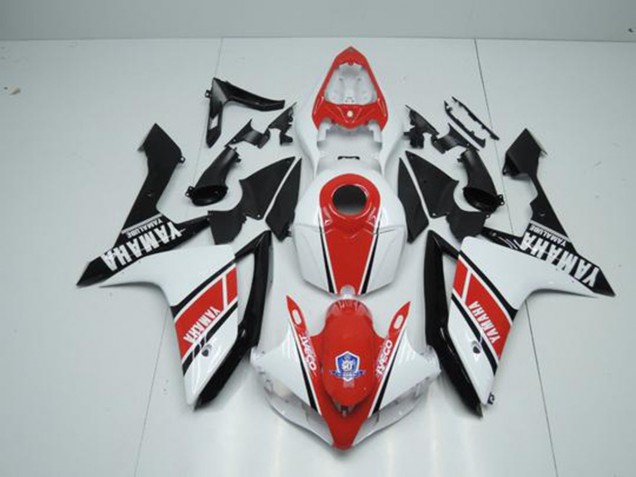 07-08 Factory Red White YZF R1 Motorcycle Fairings