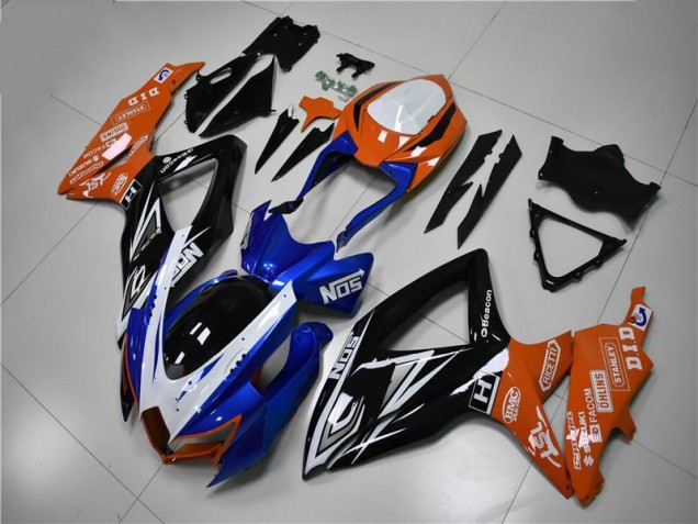 08-10 Blue Orange GSXR 600/750 Motorcycle Fairings