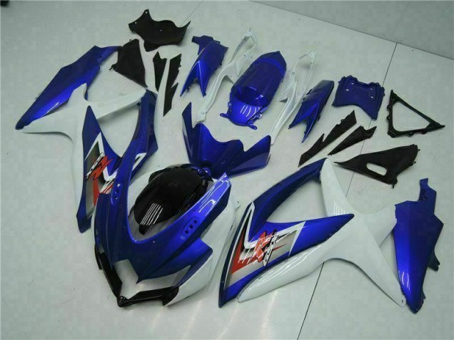 08-10 Blue White GSXR 600/750 Motorcycle Fairing Kits