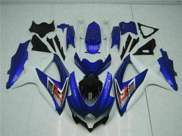 08-10 Blue White GSXR 600/750 Motorcycle Fairing Kits