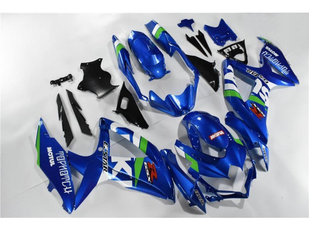 08-10 Blue White Green GSXR 600/750 Motorcycle Fairings