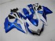 08-10 White Blue GSXR 600/750 Motorcycle Fairing