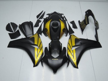 08-11 Matte Black and Gold CBR1000RR Motorcycle Fairings