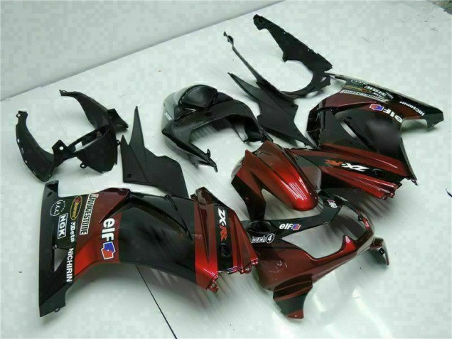 08-12 Black EX250 Motorcycle Fairing Kits & Plastic