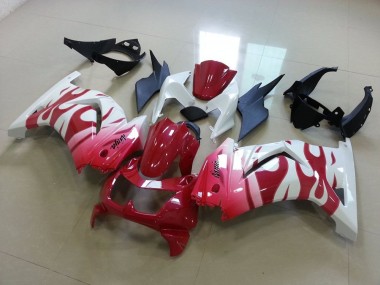 08-12 Pink Red Flame ZX250R Motorcycle Fairings