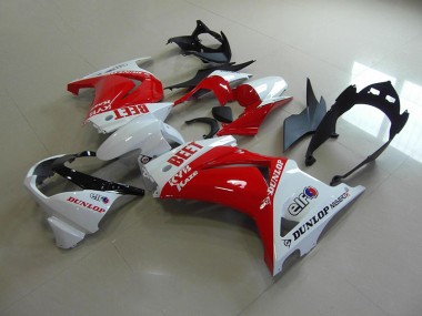 08-12 Red White BEET ZX250R Motorcycle Fairings