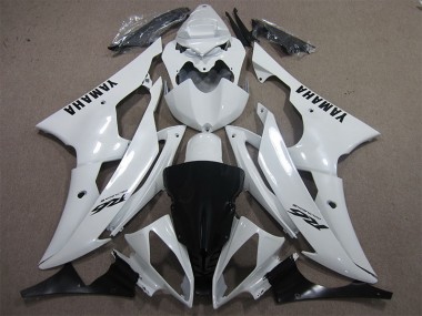 08-16 White Black Decal YZF R6 Motorcycle Fairings