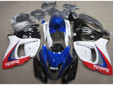 08-19 White Blue Makita GSXR 1300 Hayabusa Motorcycle Fairings