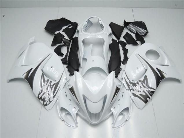 08-19 White GSXR 1300 Hayabusa Motorcycle Fairings