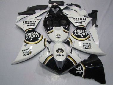 09-11 Black White Lucky Strike YZF R1 Motorcycle Fairings