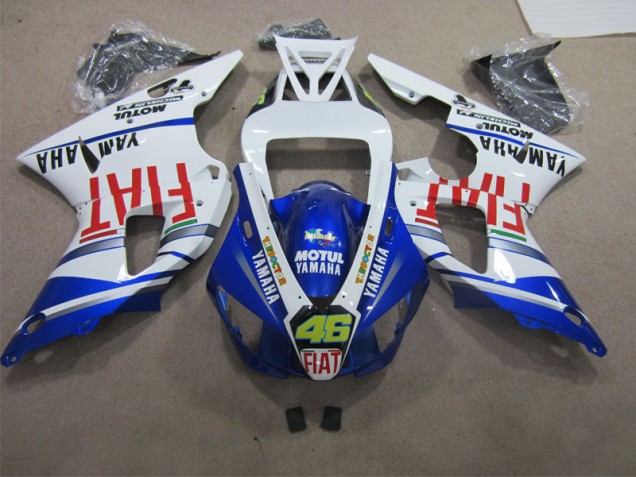 09-11 Blue White Motul Dunlop 46 YZF R1 Motorcycle Fairing