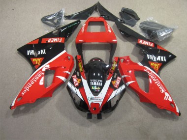 09-11 Red Black White Santander YZF R1 Motorcycle Fairings